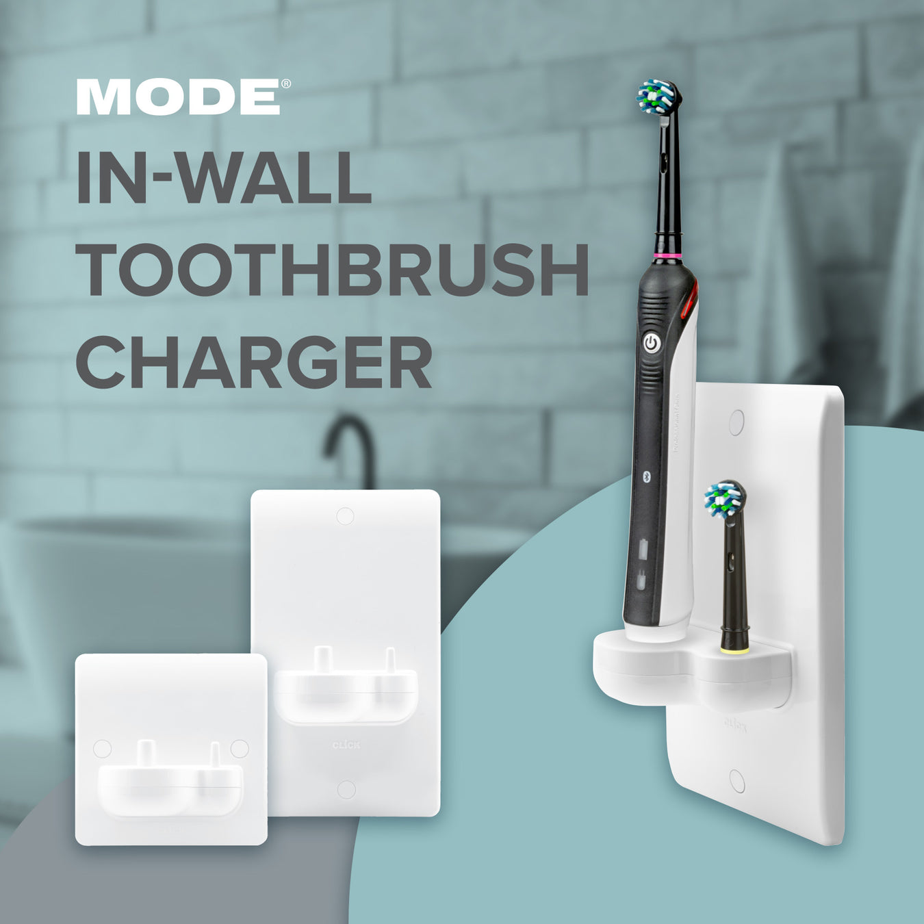 Click In-Wall Electric Toothbrush Chargers