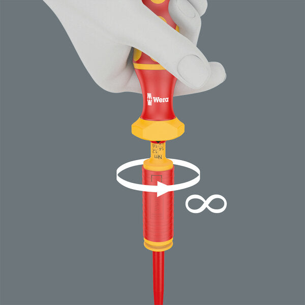 Wera 05074750001 Series 7400 VDE Kraftform adjustable torque handle (0.3-3.5 Nm), 7441 VDE x 1.2-3.0 Nm - westbasedirect.com