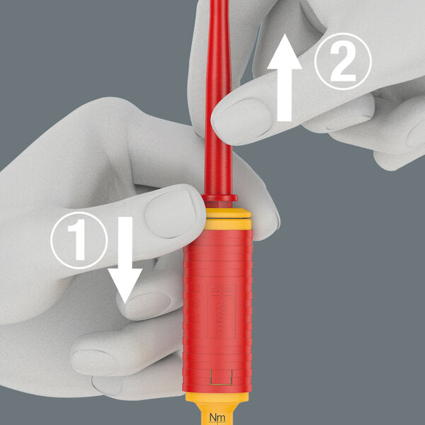 Wera 05074750001 Series 7400 VDE Kraftform adjustable torque handle (0.3-3.5 Nm), 7441 VDE x 1.2-3.0 Nm - westbasedirect.com
