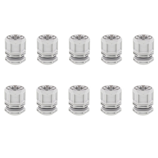 Wiska 10112715 TRISHOT ETKV-SET 20mm Cable Gland and Locknut Light Grey (10 Pack) - westbasedirect.com