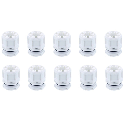 Wiska 10112913 TRISHOT ETKV-SET 20mm Cable Gland and Locknut White (10 Pack) - westbasedirect.com