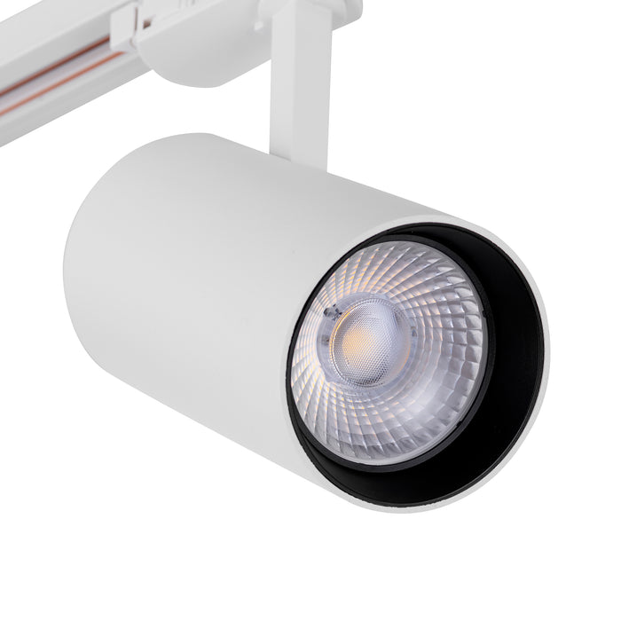 Saxby 101635 ColtLED Track Head 34W 4000K white 34W Matt white paint & clear acrylic 34W LED module (COB) Cool White - westbasedirect.com