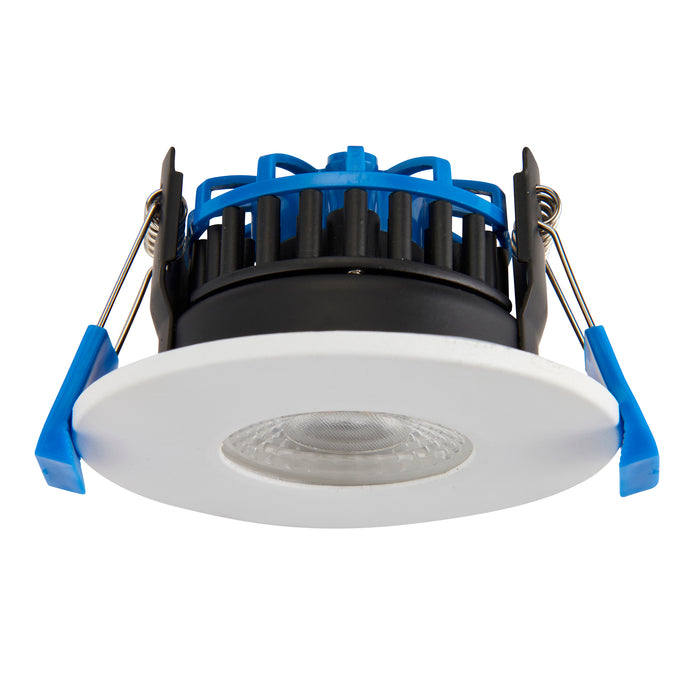 Saxby 102630 ShieldPRO tri Wattage IP65 8W Matt white paint & clear acrylic 8W LED module (SMD 2835 CCT) CCT - westbasedirect.com