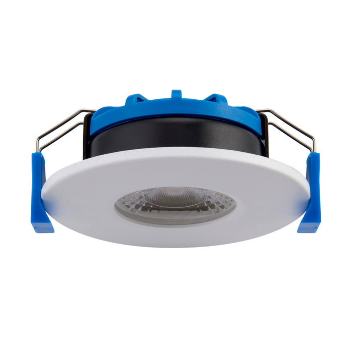Saxby 103174 ShieldSLIM IP65 7W Matt white paint & clear acrylic 7W LED module (SMD 2835 CCT) CCT - westbasedirect.com