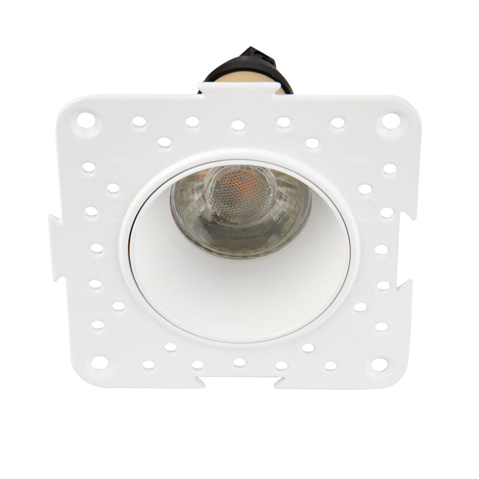 Saxby 103941 Trimless linkable white 50W Matt white paint 50W GU10 reflector (Required) - westbasedirect.com