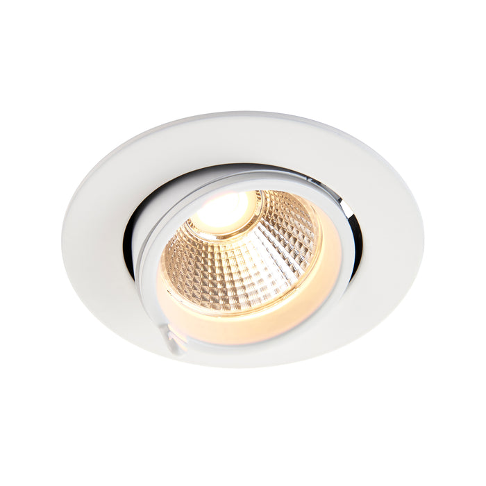 Saxby 108289 Axial CCT 15W Round 15W Matt white paint & clear pc 15W LED module (COB) CCT - westbasedirect.com