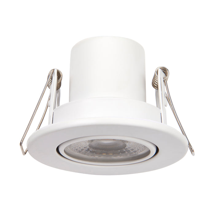 Saxby 108294 ShieldECO 500 CCT Tilt 5W Matt white paint & clear acrylic 5W LED module (SMD 2835 CCT) CCT - westbasedirect.com
