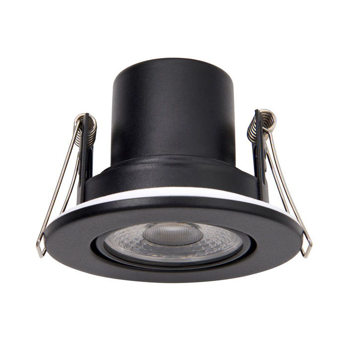 Saxby 108295 ShieldECO 500 CCT Tilt 5W Matt black paint & clear acrylic 5W LED module (SMD 2835 CCT) CCT - westbasedirect.com