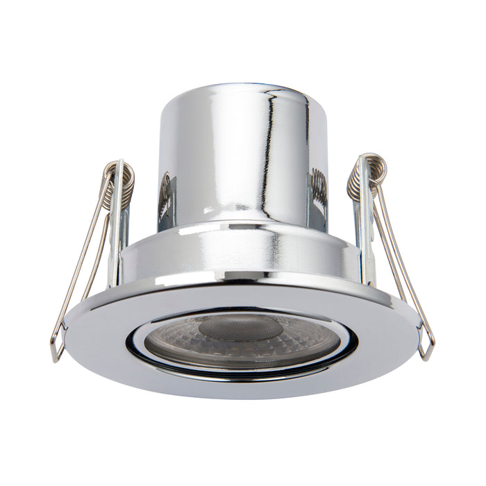 Saxby 108297 ShieldECO 500 CCT Tilt 5W Chrome effect plate & clear acrylic 5W LED module (SMD 2835 CCT) CCT - westbasedirect.com