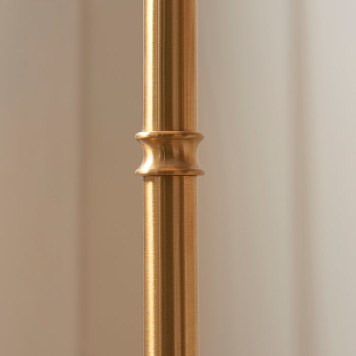 Endon 110460 Burley Rechargeable Floor Base Brushed aged brass plate 1.5W LED (SMD 2835) Warm White - westbasedirect.com