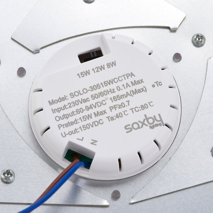Saxby 110966 Core CCT microwave IP65 15W Gloss white & opal pc 15W LED module (SMD 2835  CCT) CCT - westbasedirect.com
