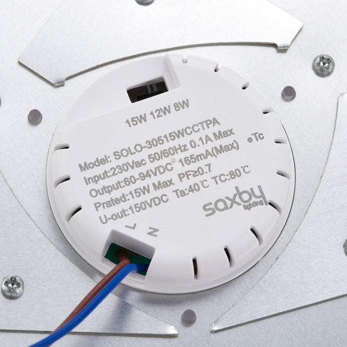 Saxby 110968 Core CCT microwave Emergency IP65 15W Gloss white & opal pc 15W LED module (SMD 2835  CCT) CCT - westbasedirect.com