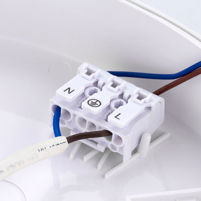 Saxby 110968 Core CCT microwave Emergency IP65 15W Gloss white & opal pc 15W LED module (SMD 2835  CCT) CCT - westbasedirect.com