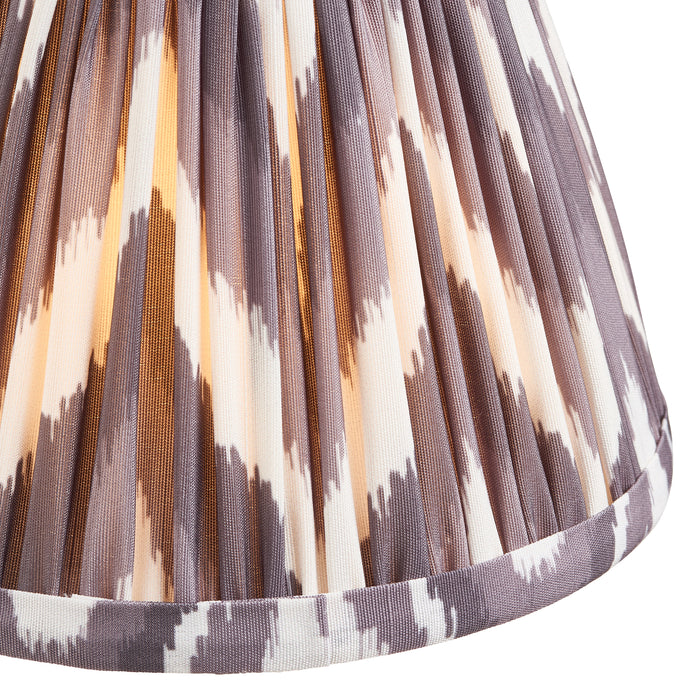 Endon 111322 Zigzag 16cm Tapered Shade Pearl grey fabric 7W LED E14 or B22 (Required) - westbasedirect.com