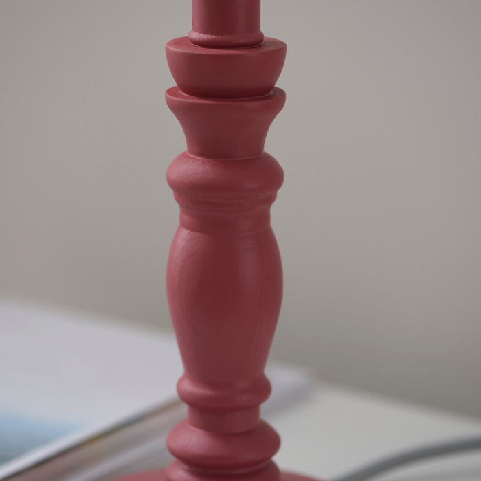 Endon 111521 Bibury Table Base Satin pink clay paint & brushed aged brass plate 7W LED B22 (Required) - westbasedirect.com