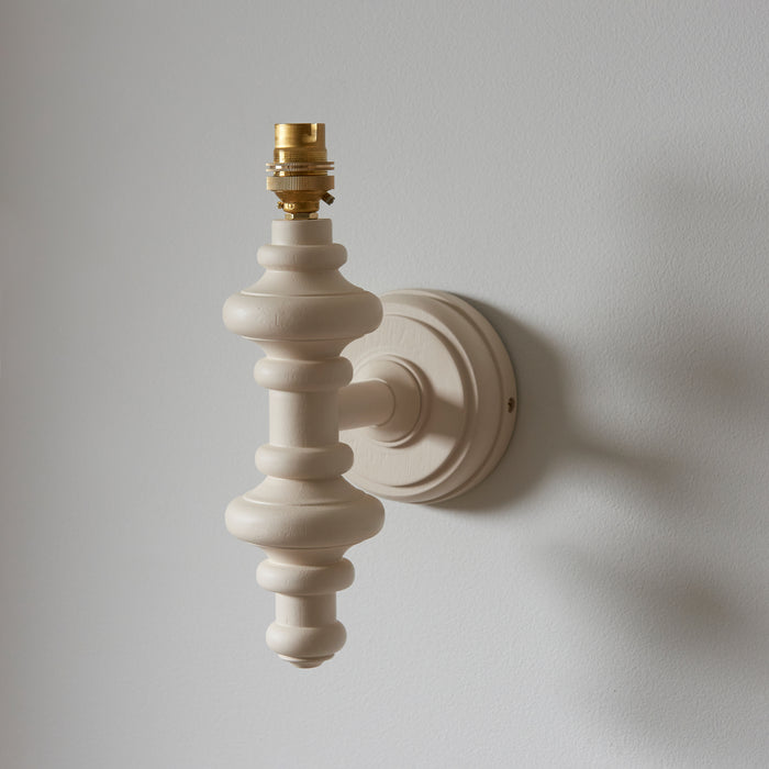 Endon 111633 Carnaby Wall Fitting Satin almond white paint 7W LED B22 (Required) - westbasedirect.com