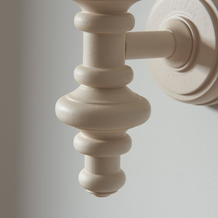 Endon 111633 Carnaby Wall Fitting Satin almond white paint 7W LED B22 (Required) - westbasedirect.com