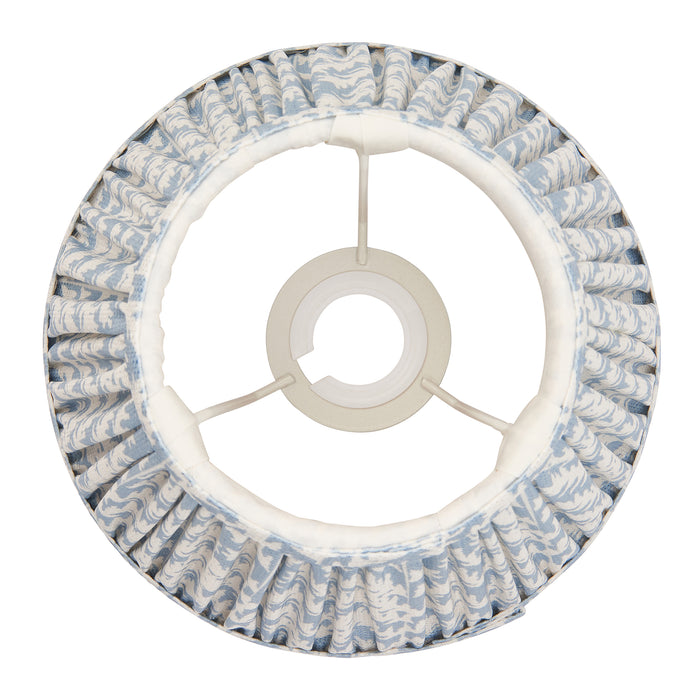 Endon 112915 Leaf 20cm Tapered Shade Shell bay blue fabric 7W LED E14 or B22 (Required) - westbasedirect.com