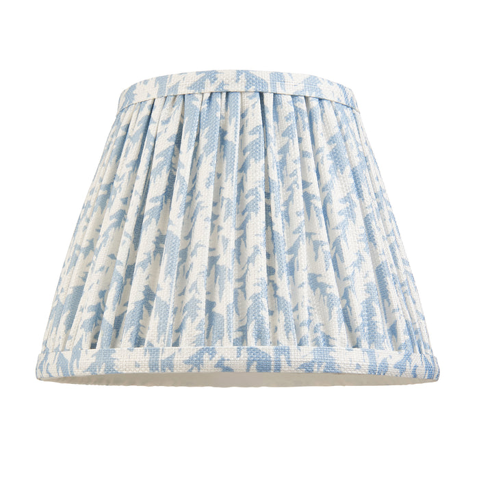 Endon 112915 Leaf 20cm Tapered Shade Shell bay blue fabric 7W LED E14 or B22 (Required) - westbasedirect.com