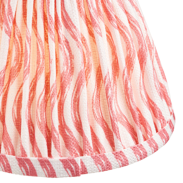 Endon 113056 Ripple 16cm Tapered Shade Coral pink fabric 7W LED E14 or B22 (Required) - westbasedirect.com