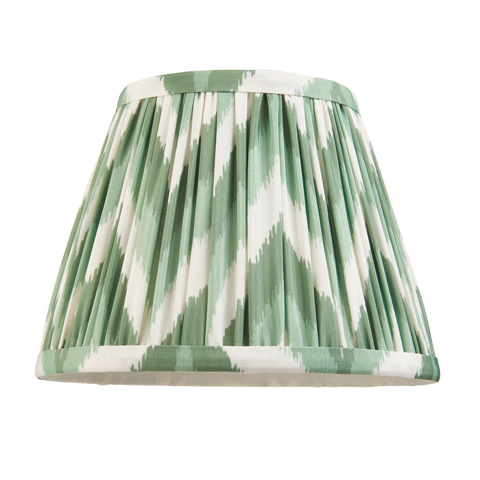 Endon 113065 Zigzag 20cm Tapered Shade Cotswold green fabric 7W LED E14 or B22 (Required) - westbasedirect.com