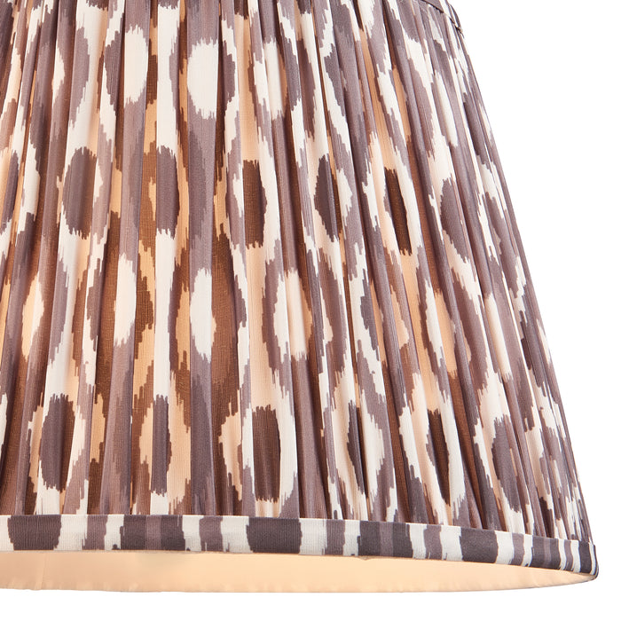 Endon 113086 Ikat 35cm Tapered Shade Pearl grey fabric 10W LED E27 or B22 (Required) - westbasedirect.com