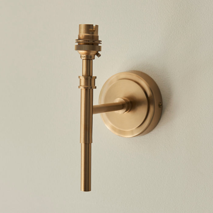 Endon 113151 Chester Wall Fitting Brushed aged brass plate 7W LED B22 (Required) - westbasedirect.com