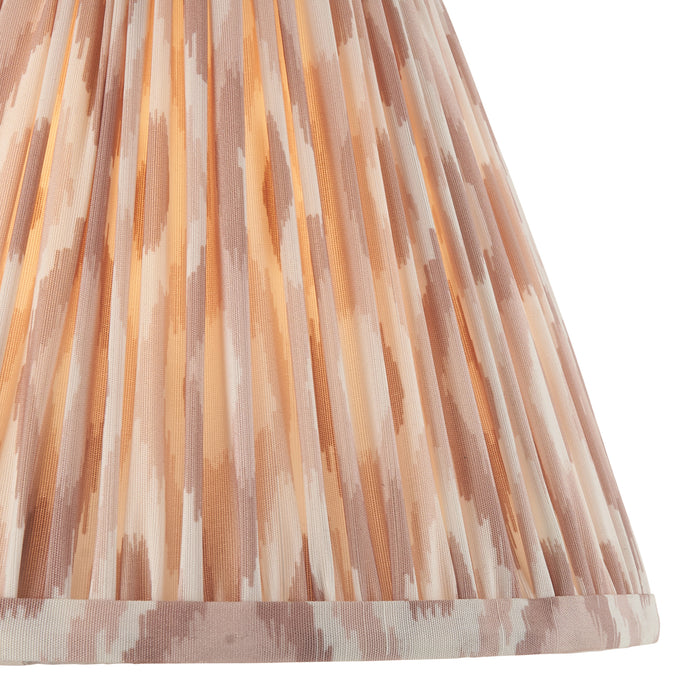 Endon 113225 Ikat 25cm Tapered Shade Neutral print fabric 10W LED E27 or B22 (Required) - westbasedirect.com