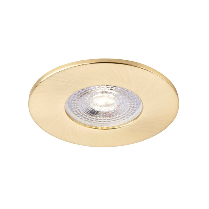 Saxby 113279 Saxby ShieldONE 65 Bezel fixed - Satin Brass Matt white paint - westbasedirect.com