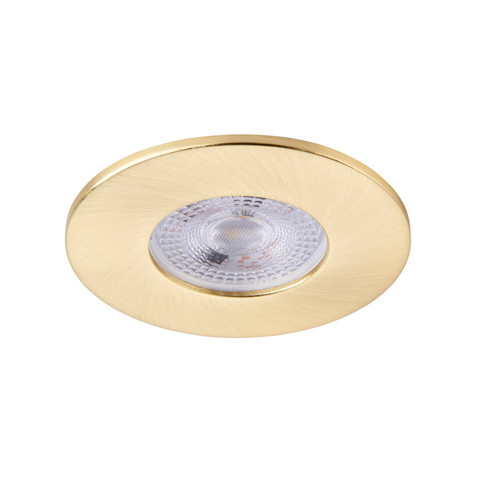 Saxby 113279 Saxby ShieldONE 65 Bezel fixed - Satin Brass Matt white paint - westbasedirect.com