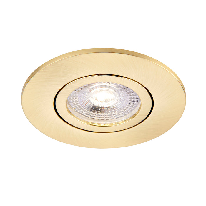Saxby 113316 Saxby ShieldONE 75 Bezel tilt - Satin Brass Satin brass effect plate - westbasedirect.com