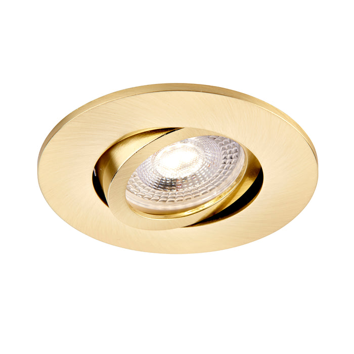 Saxby 113316 Saxby ShieldONE 75 Bezel tilt - Satin Brass Satin brass effect plate - westbasedirect.com
