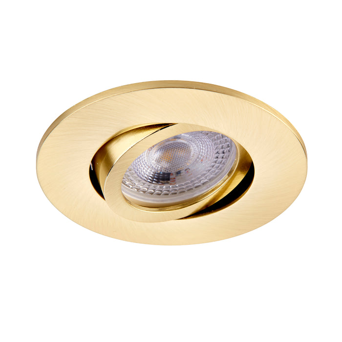Saxby 113316 Saxby ShieldONE 75 Bezel tilt - Satin Brass Satin brass effect plate - westbasedirect.com