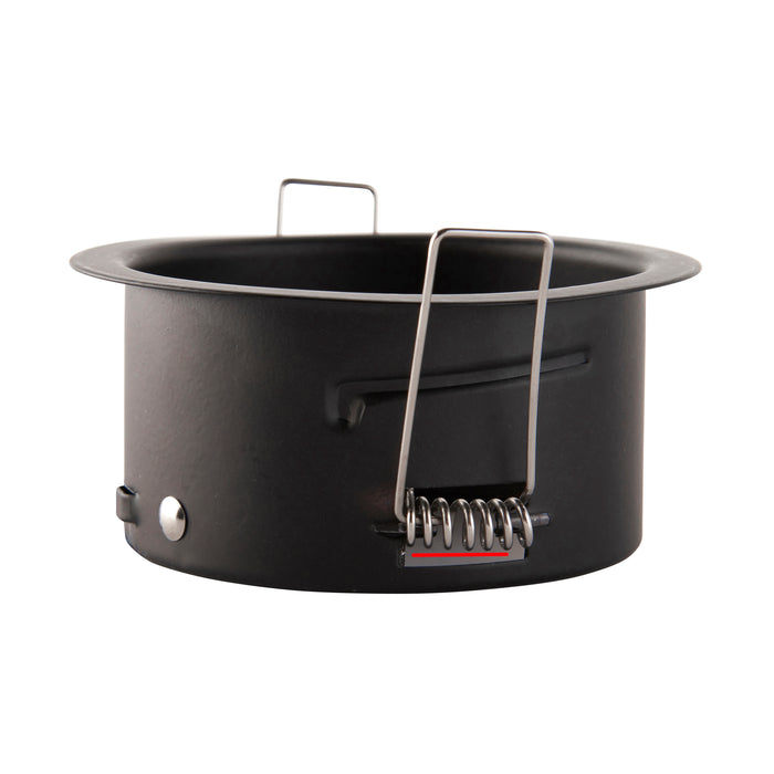 Saxby 113322 Saxby ShieldONE 75 fire-rated Open Can - 10 Pack 10W Matt black paint 10 x 10W LED GU10 Cool White - westbasedirect.com