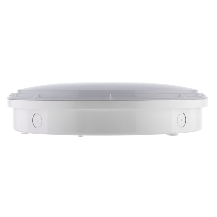 Saxby 113962 Saxby HeroULTRA emergency IP65 15W Matt white textured & opal pc 15W LED module (SMD 2835  CCT) CCT - westbasedirect.com