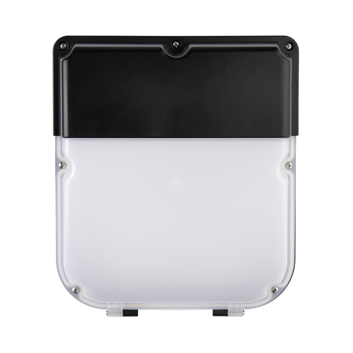 Saxby 114570 Lucca CCT microwave IP65 30W Opal & matt black textured pc 30W LED module (SMD 2835  CCT) CCT - westbasedirect.com