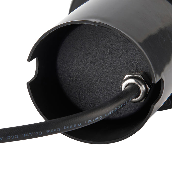 Saxby 114578 Pillar round IP67 7W Brushed stainless steel & clear glass 7W LED GU10 - westbasedirect.com
