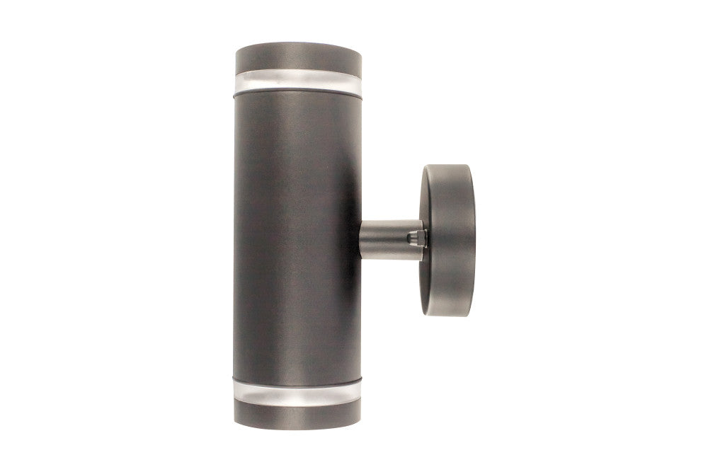Integral ILDED060 Outdoor Stainless Steel Up And Down GU10 IP65 Wall Light Anthracite Grey - westbasedirect.com