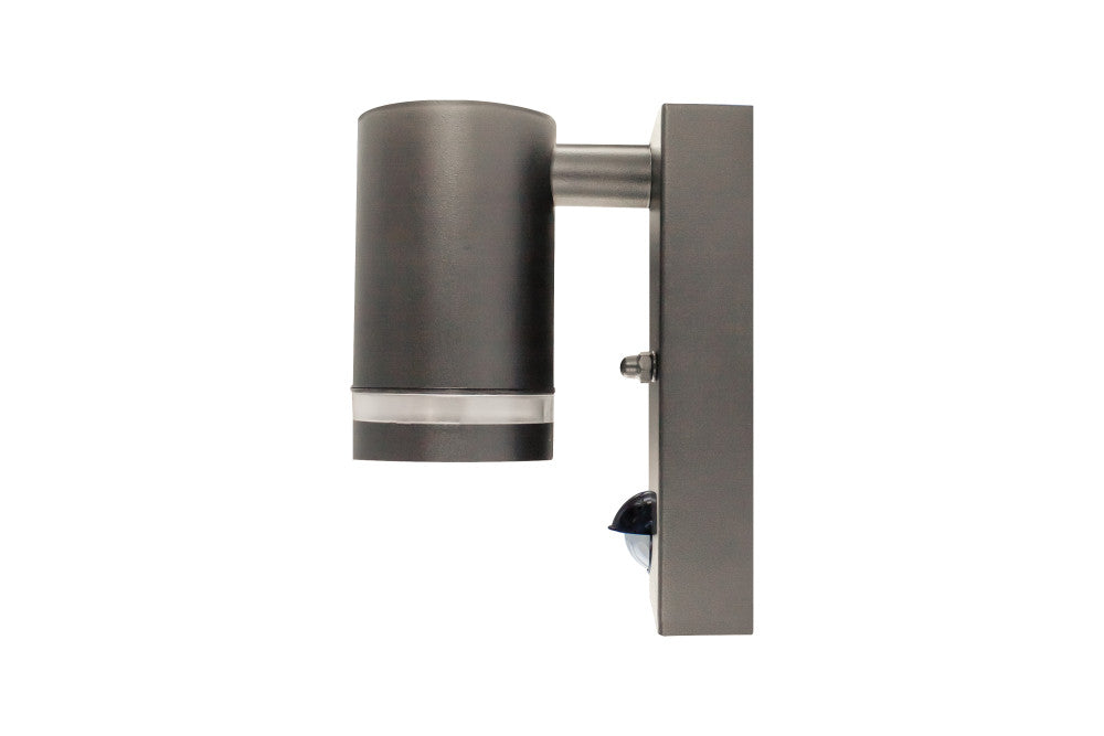 Integral ILDED061 Outdoor Stainless Steel Down GU10 IP54 Wall Light with PIR Anthracite Grey - westbasedirect.com