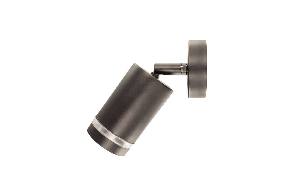 Integral ILDED063 Outdoor Stainless Steel Adjustable GU10 IP65 Wall Spotlight Anthracite Grey - westbasedirect.com