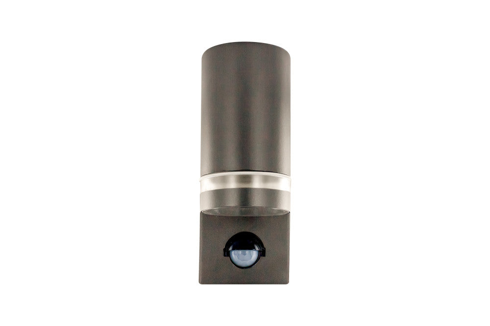 Integral ILDED061 Outdoor Stainless Steel Down GU10 IP54 Wall Light with PIR Anthracite Grey - westbasedirect.com