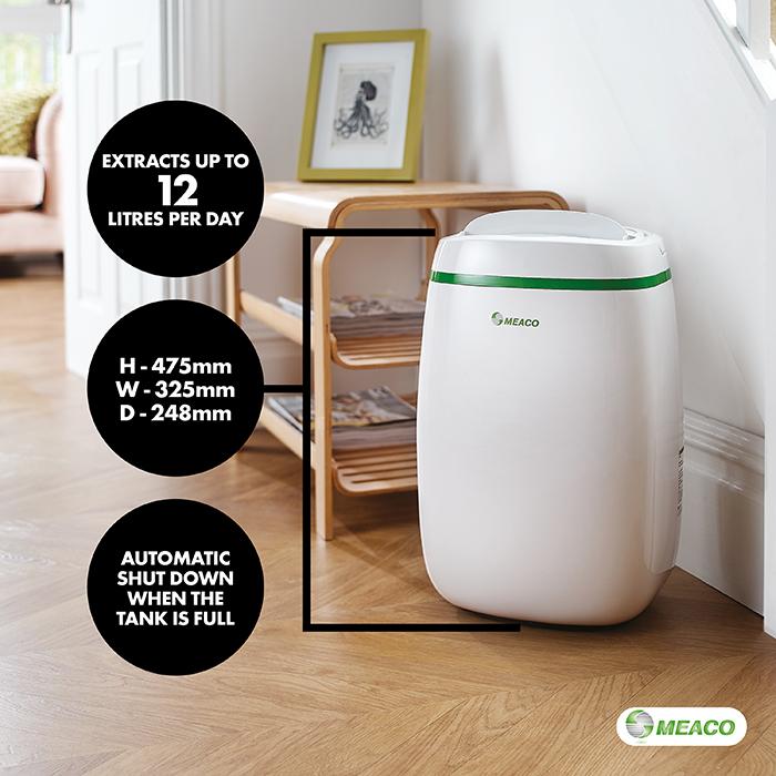 Meaco 12L Low Energy Dehumidifier & Air Purifier - westbasedirect.com