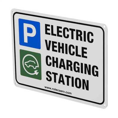 Rolec EVPS0030 A3 Landscape Aluminium EV Parking Sign - westbasedirect.com