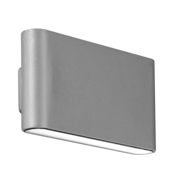 Aurora EN-WL82G/40 240V 12W IP65 Fixed Up/Down LED Wall Light Grey 4000K - westbasedirect.com
