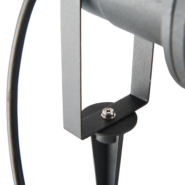 Saxby POLGU10 Opaz MV spike IP65 7W Textured matt black paint & clear glass 7W LED GU10 (Required) - westbasedirect.com