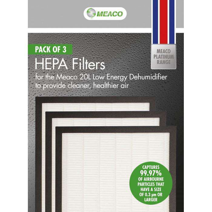 Meaco HEPA filter for 20L (Pack of 3 filters) - westbasedirect.com