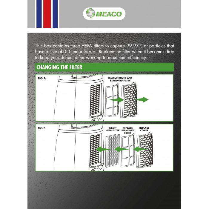 Meaco HEPA filter for 20L (Pack of 3 filters) - westbasedirect.com