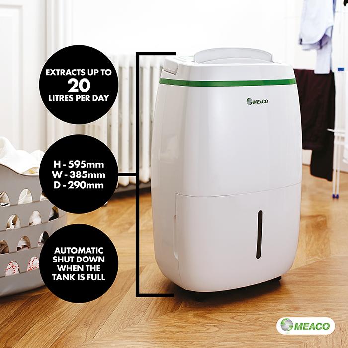 Meaco 20L Low Energy Dehumidifier & Air Purifier - westbasedirect.com