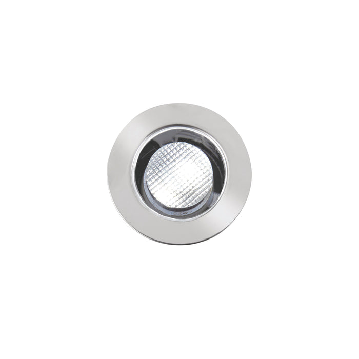 Saxby 13889 Ikon round 30mm kit IP67 0.45W Polished stainless steel & clear pc 10 x 0.45W LED module (SMD 2835) Daylight White - westbasedirect.com