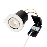 Saxby 61060 ShieldPLUS White IP20 50W 83mm GU10 Adjustable Dimmable Fire Rated Downlight